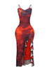Pomela Mesh Bustier Tank Maxi Dress